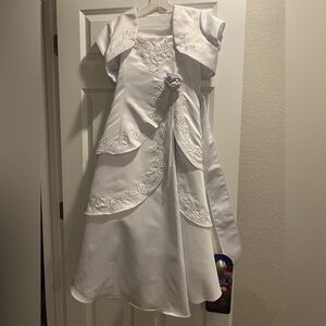 Elegant White Embroidered Dress